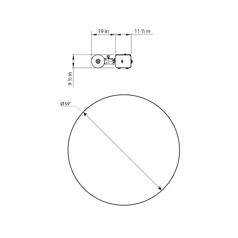 AZIMUTH 3032R High Profile Pallet Wrapper (85"x115")
