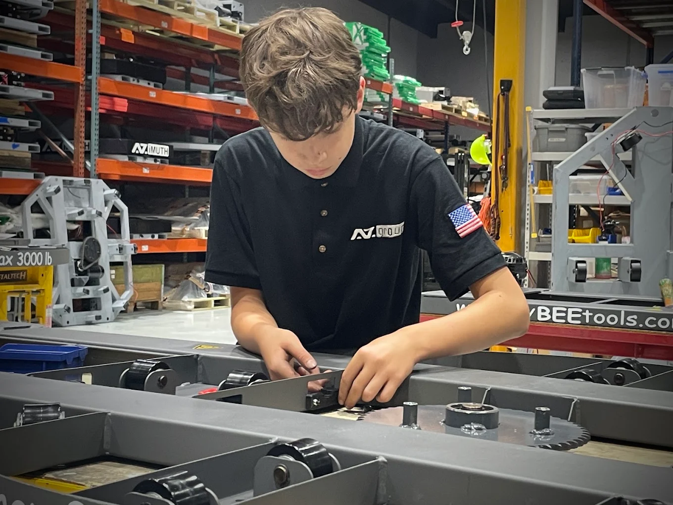AZ-GROUP USA assembly of pallet wrapping equipment