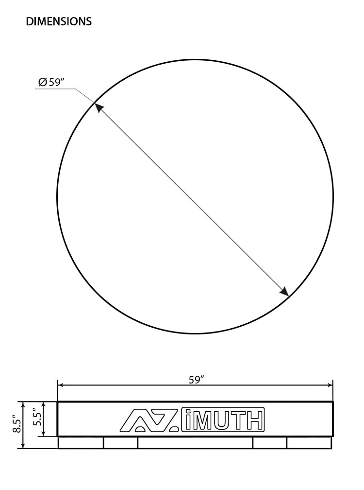 AZIMUTH 303 Turntable Dimensions